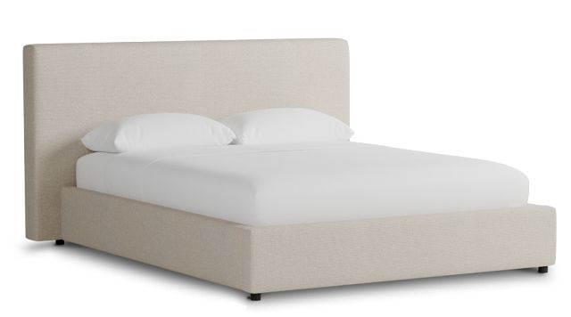 Grayton Suave Beige 44" Upholstered Platform Bed