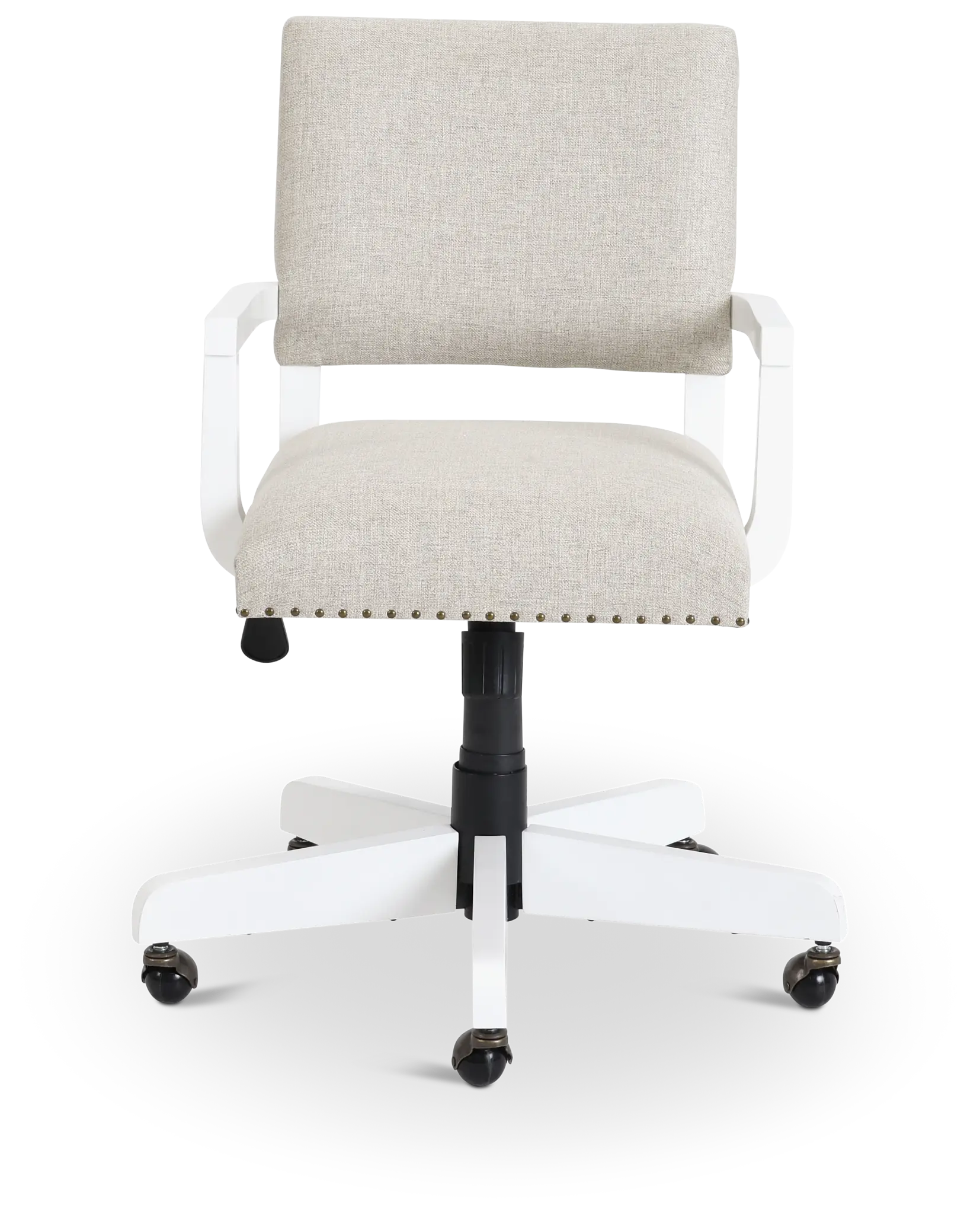 Newport Beige Wood Upholstered Desk Chair Newport Beige Wood Upholstered Desk Chair