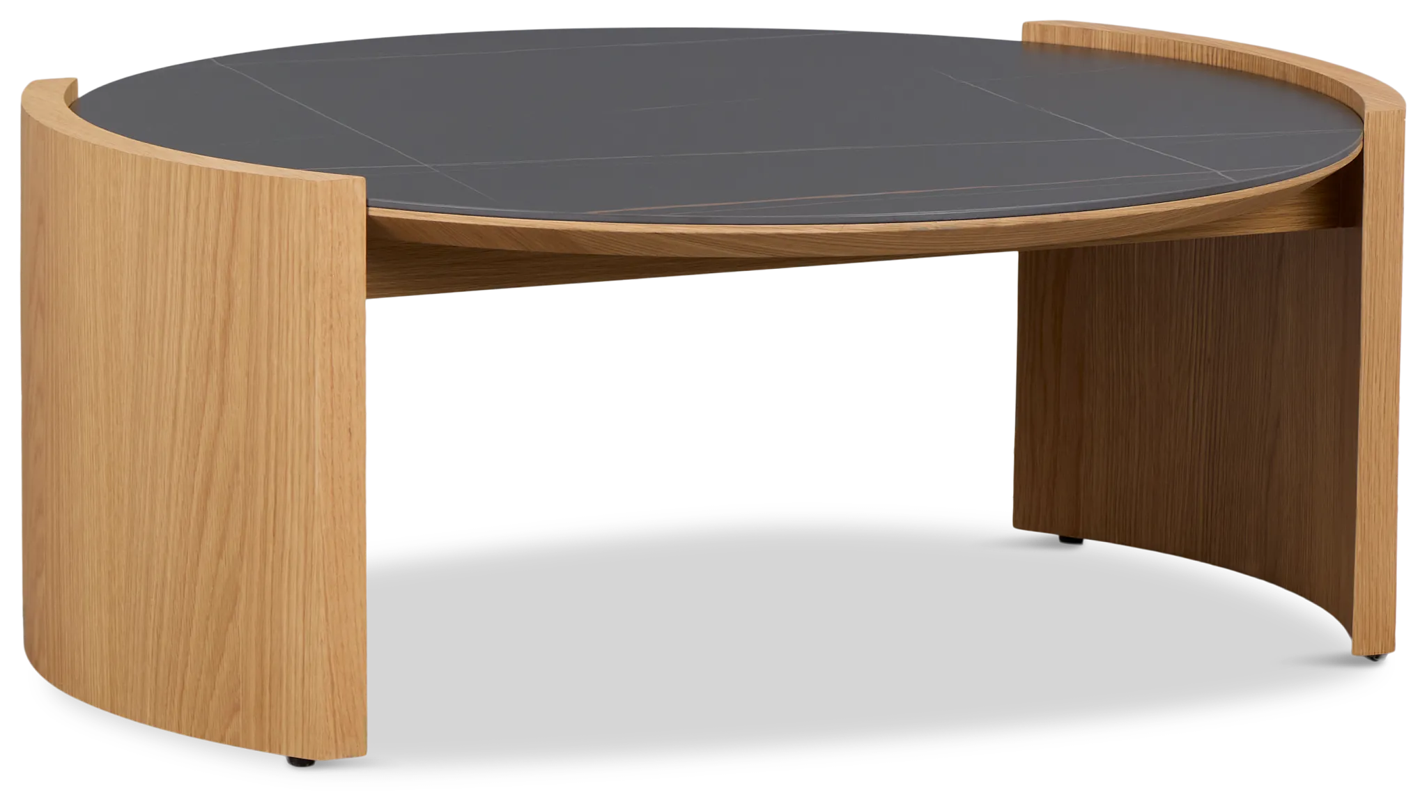 Nomad Light Tone Ceramic Round Coffee Table