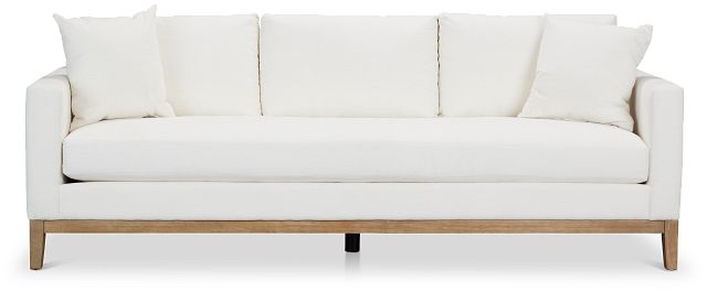 Emma White Fabric Sofa