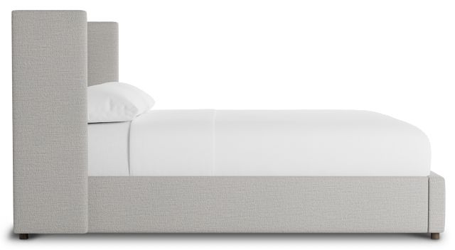 Captiva Maguire Gray 48" Upholstered Shelter Bed