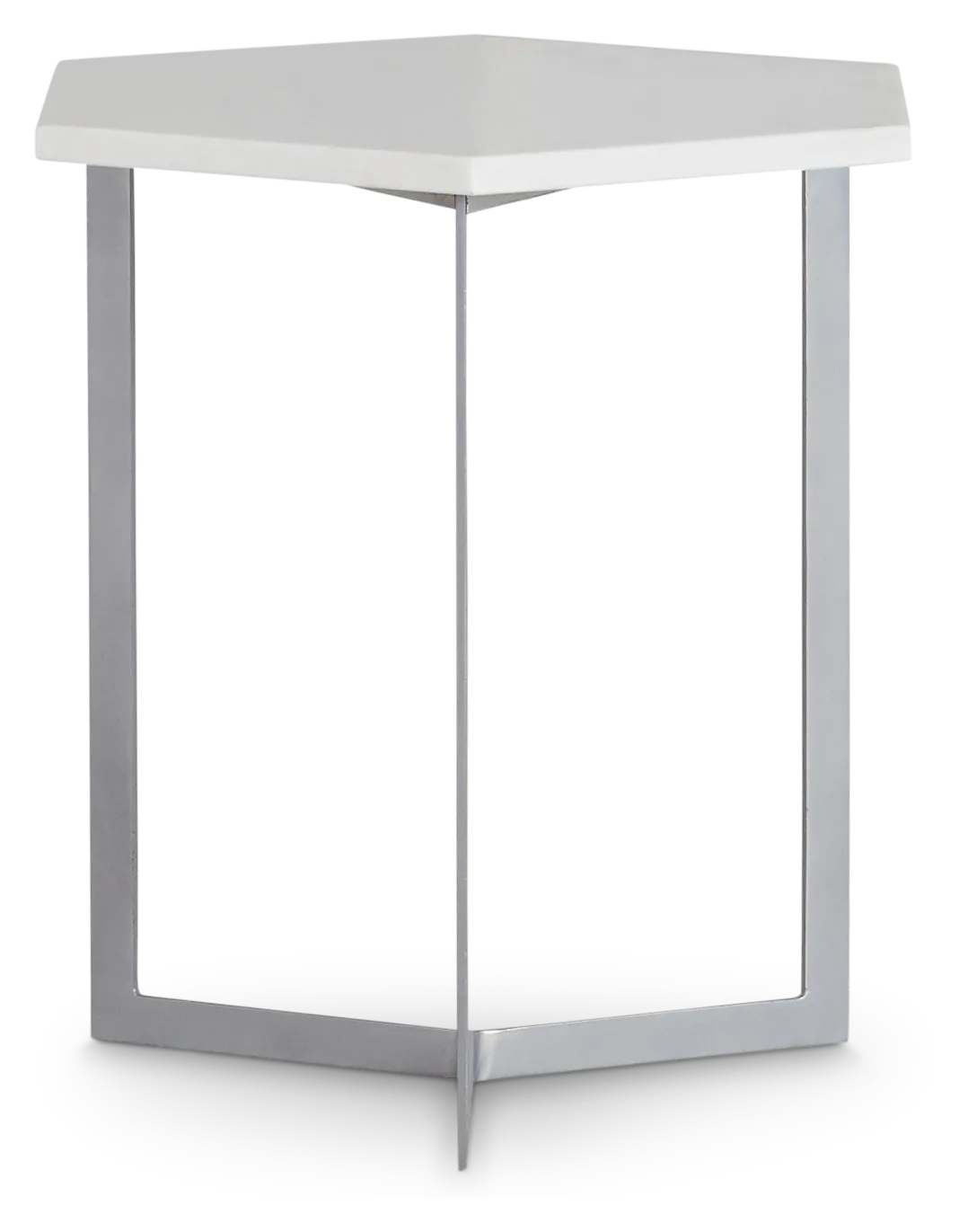 Mandie Silver Marble Accent Table