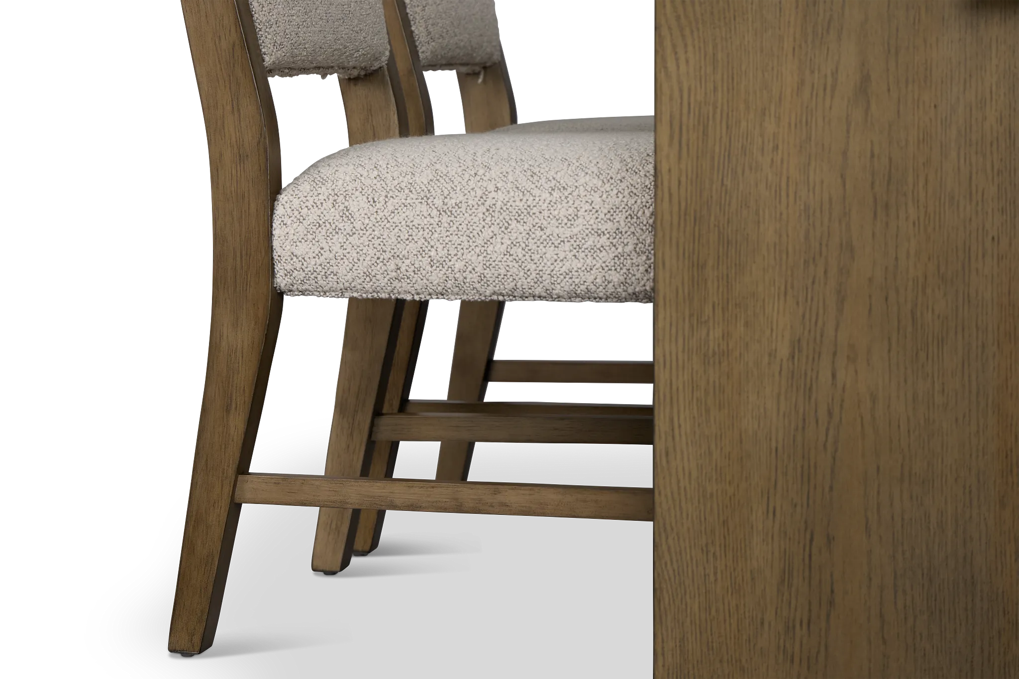 Vance Glass Rectangular Table & 4 Upholstered Chairs