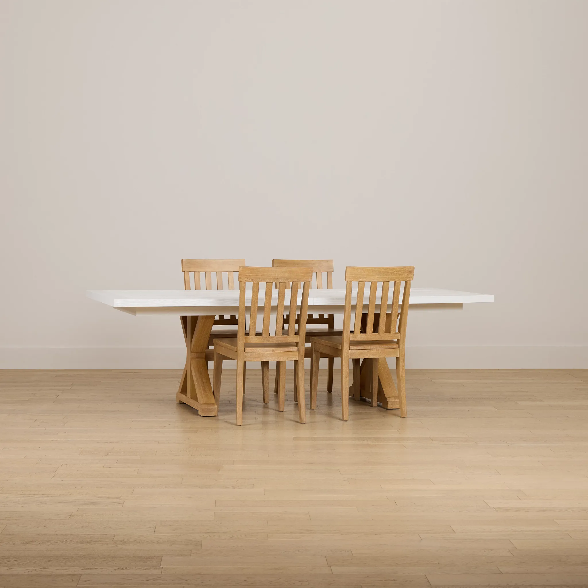 Nantucket Two-tone Pine Table & 4 Wood Chairs