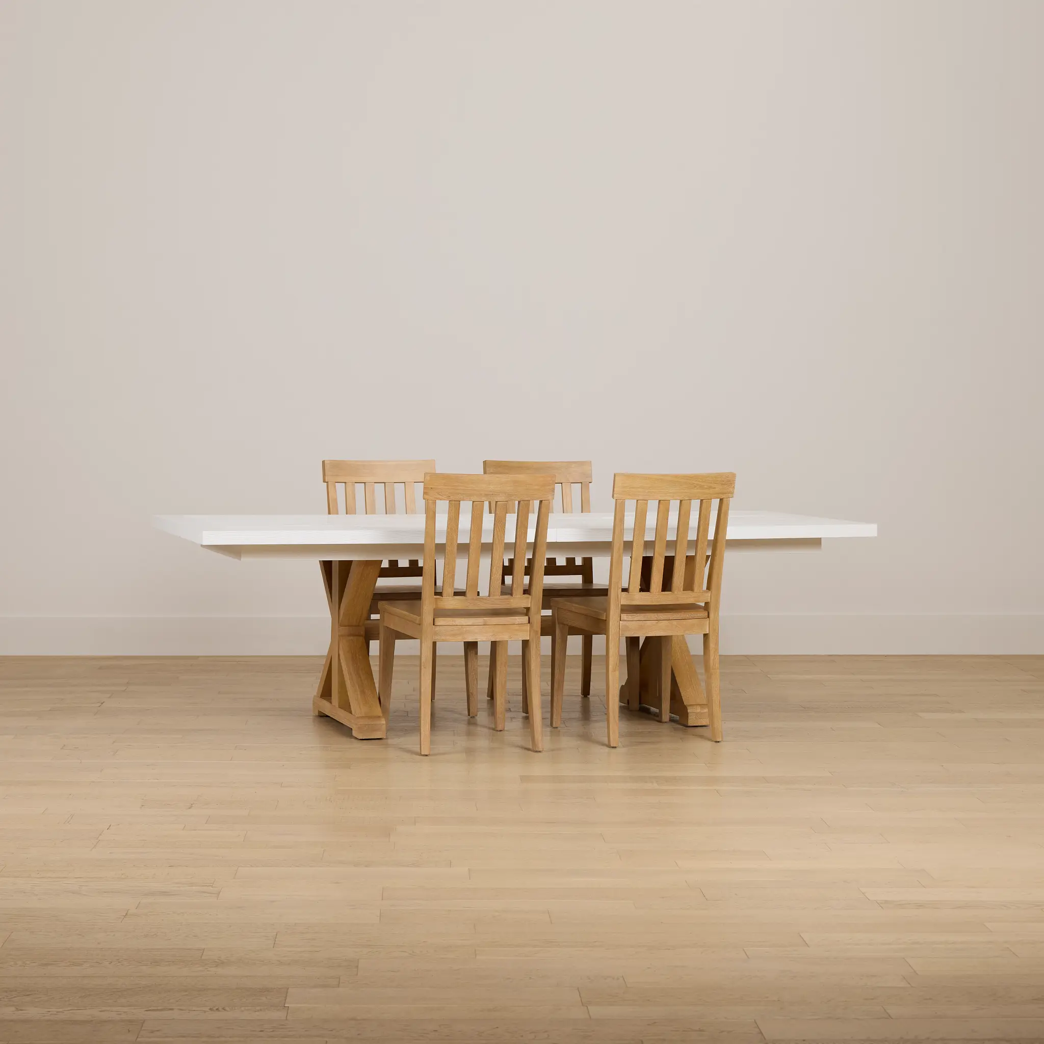 Nantucket Two-tone Pine Table & 4 Wood Chairs Nantucket Two-tone Pine Table & 4 Wood Chairs