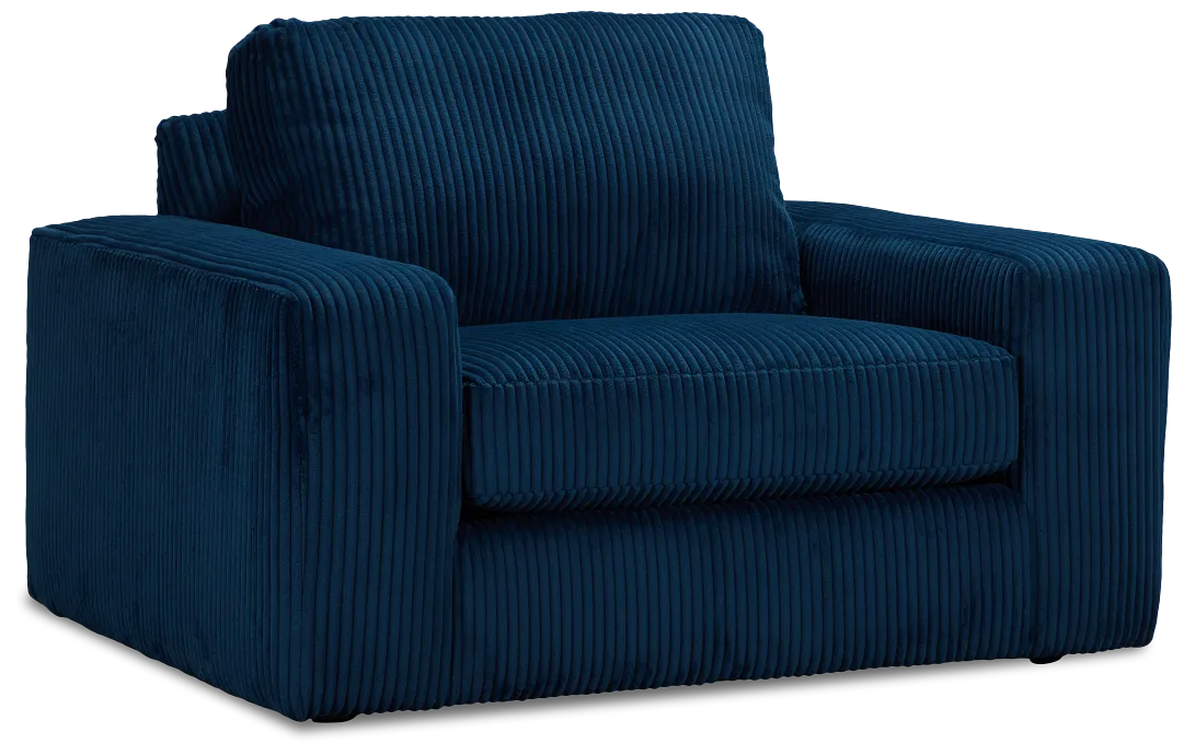 Charlie Dark Blue Fabric Chair