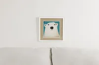 Polar Bear White Framed Wall Art