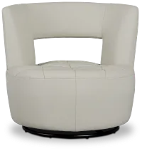 Zion Light Beige Micro Swivel Accent Chair