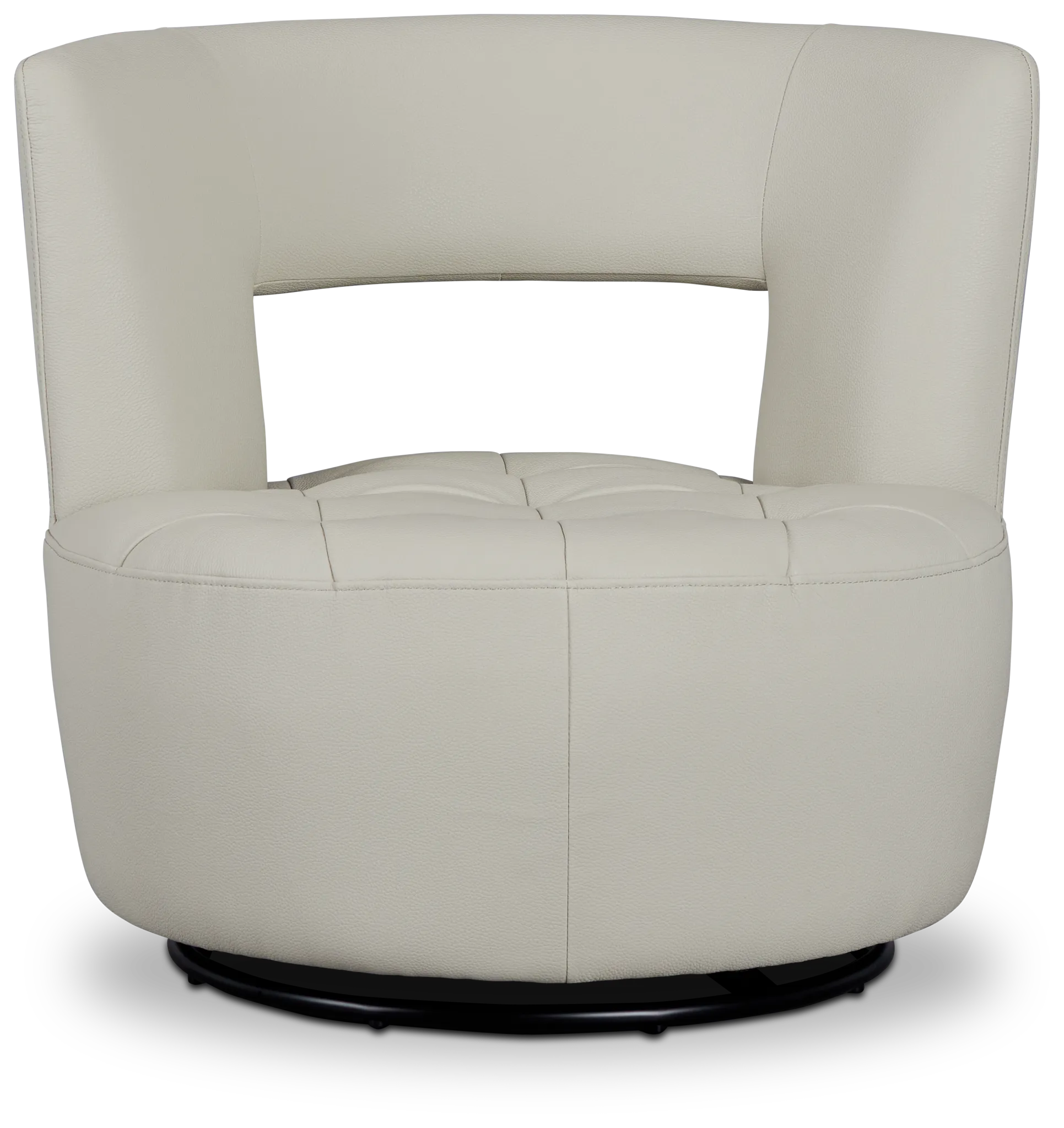 Zion Light Beige Micro Swivel Accent Chair