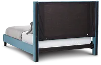 Audrey Blue Velvet Platform Bed