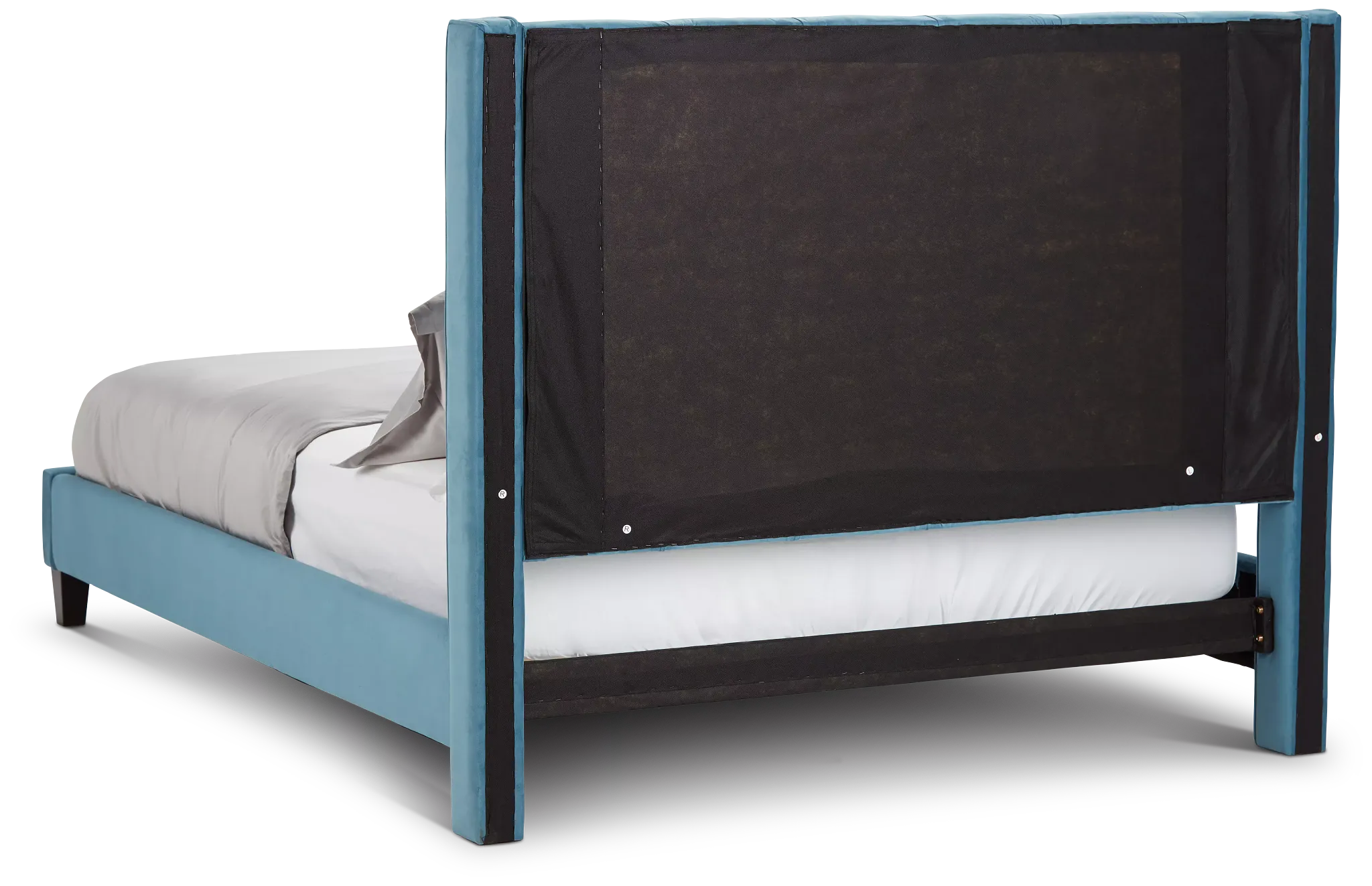 Audrey Blue Velvet Platform Bed