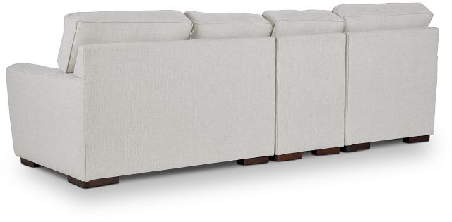 Austin White Fabric Small Left Chaise Sectional (4)