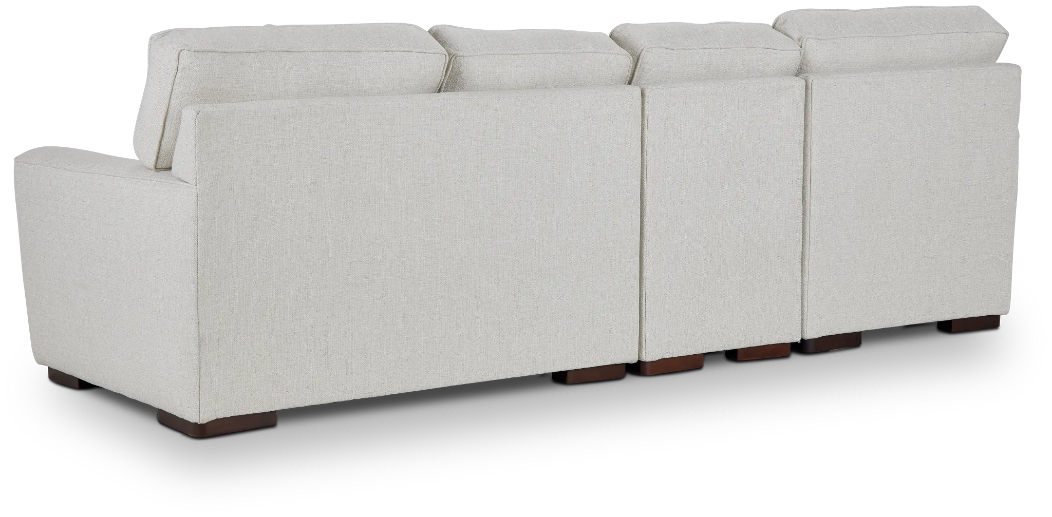 Austin White Fabric Small Left Chaise Sectional