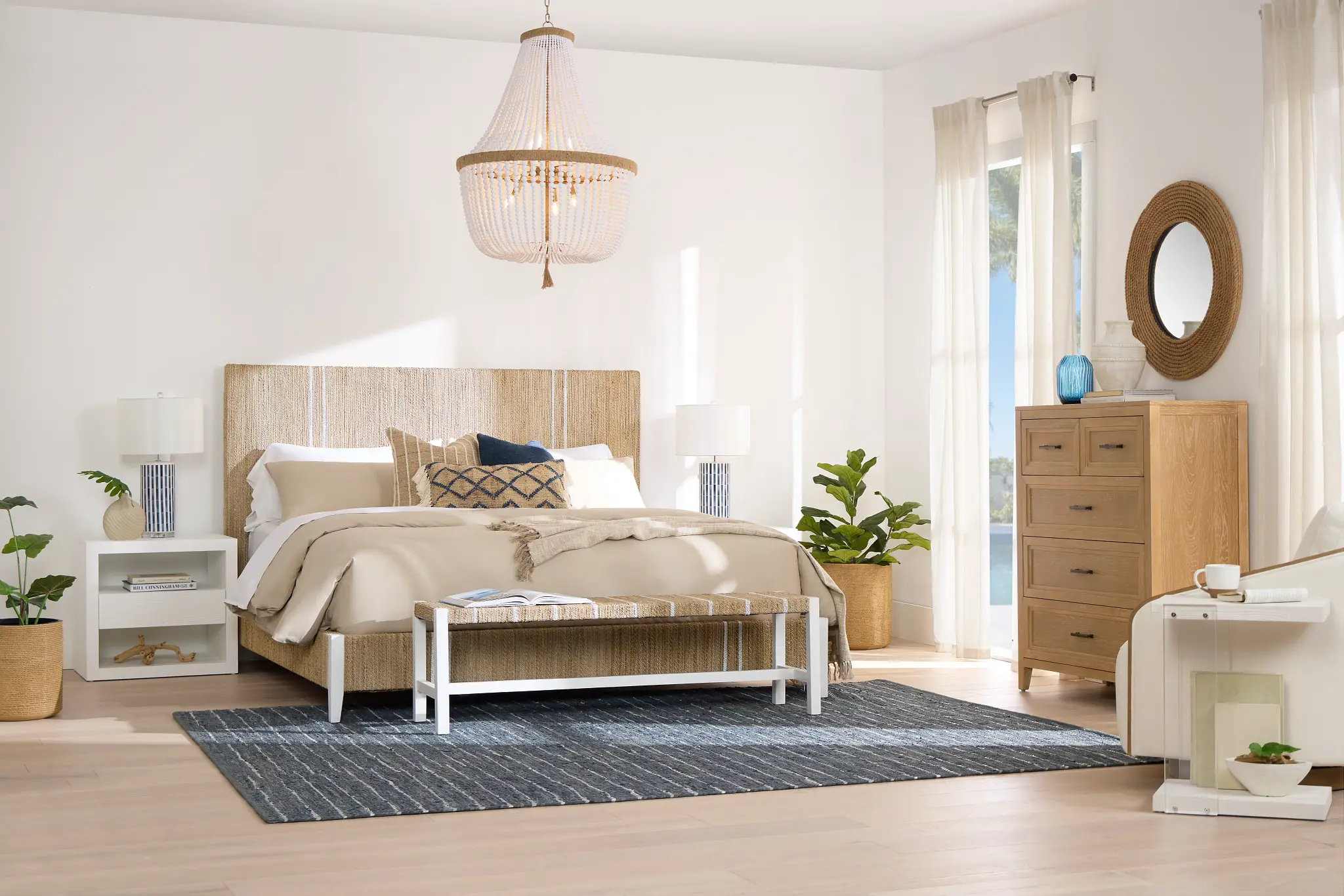 Nantucket Light Tone Woven Panel Bed Nantucket Light Tone Woven Panel Bed
