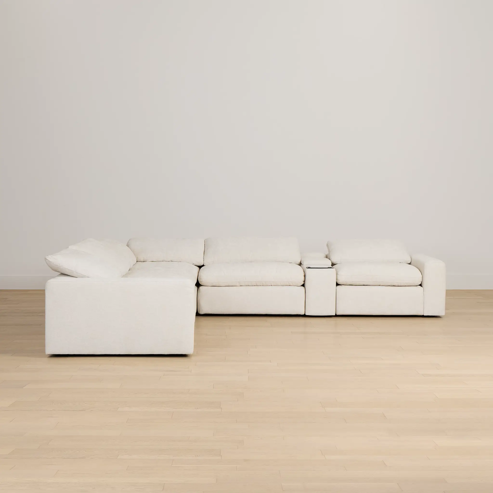 Drift Light Beige Fabric Medium Dual Power 2-arm Reclining Sectional Drift Light Beige Fabric Medium Dual Power 2-arm Reclining Sectional