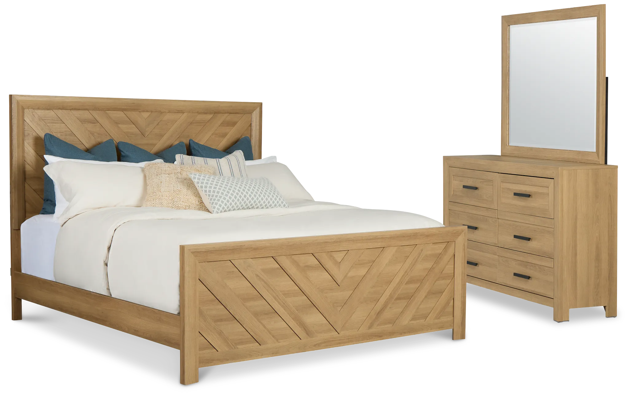 Delray Light Tone Panel Bedroom