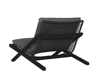 Logan Black Accent Chair With Dark Gray Cushions