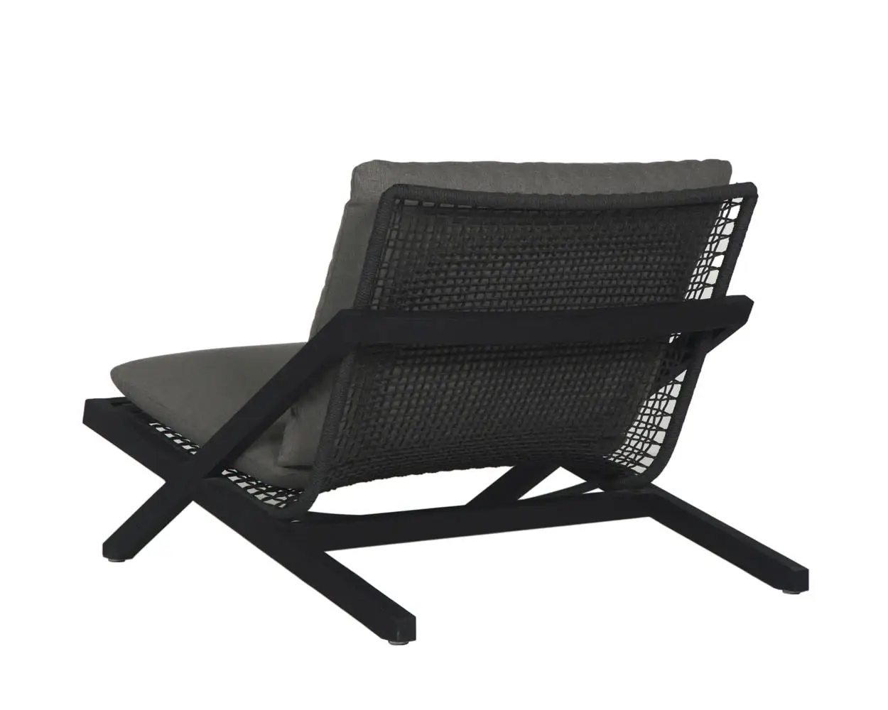 Logan Black Accent Chair With Dark Gray Cushions Logan Black Accent Chair With Dark Gray Cushions