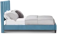 Audrey Blue Velvet Platform Bed