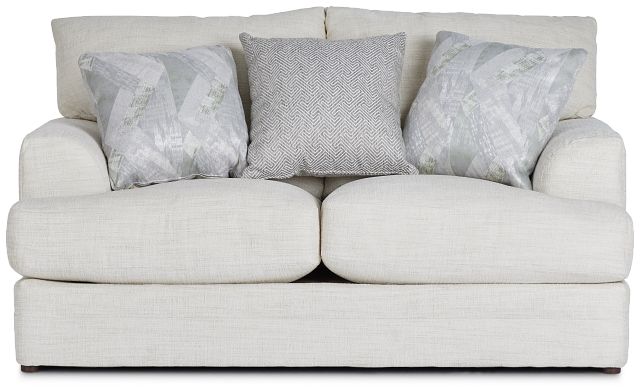 Hailey Light Beige Fabric Loveseat