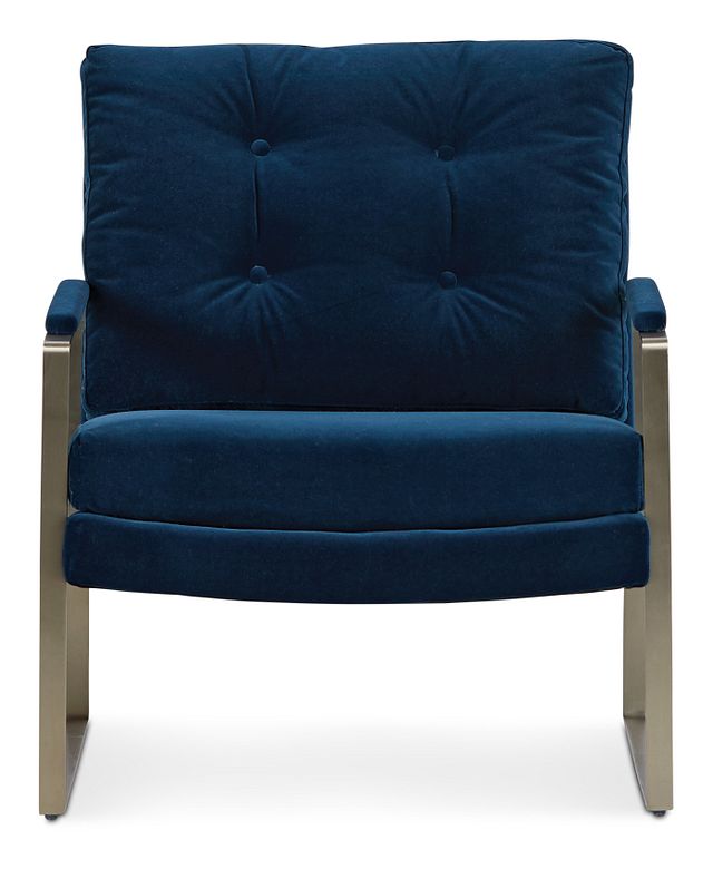 Mod Dark Blue Metal Accent Chair (3)