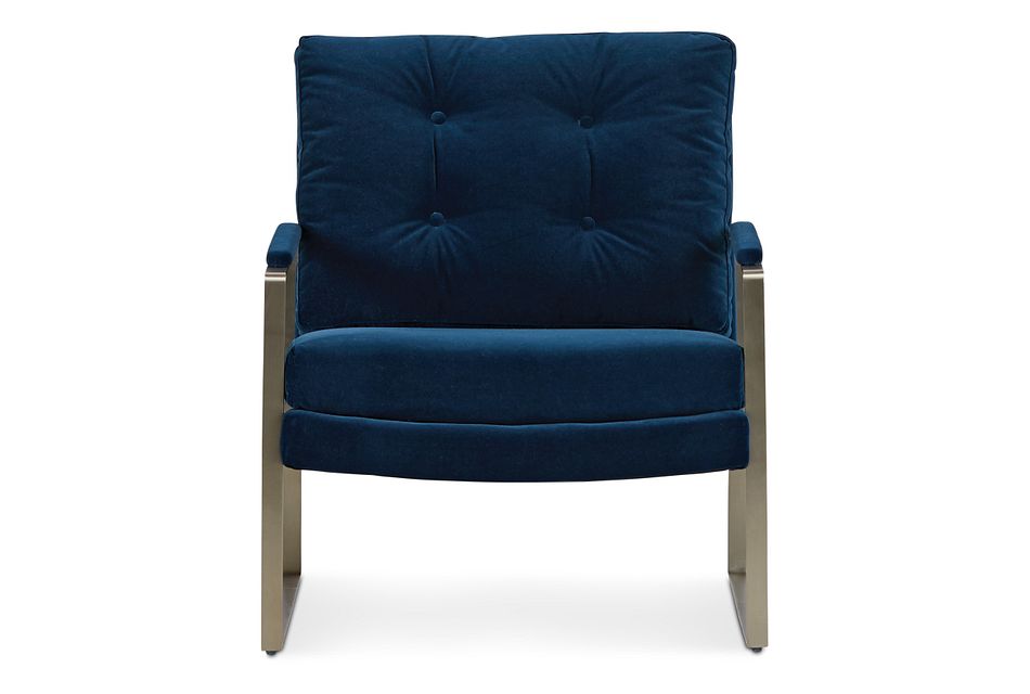 Mod Dark Blue Metal Accent Chair