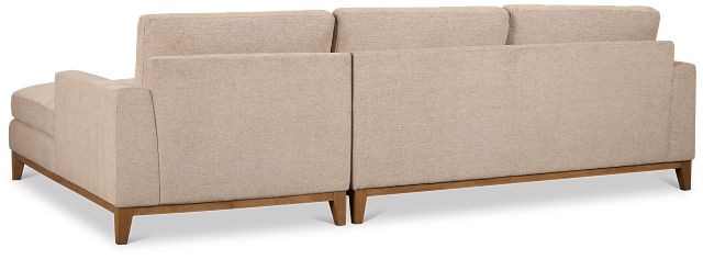 Maisie Light Brown Fabric Right Chaise Sectional