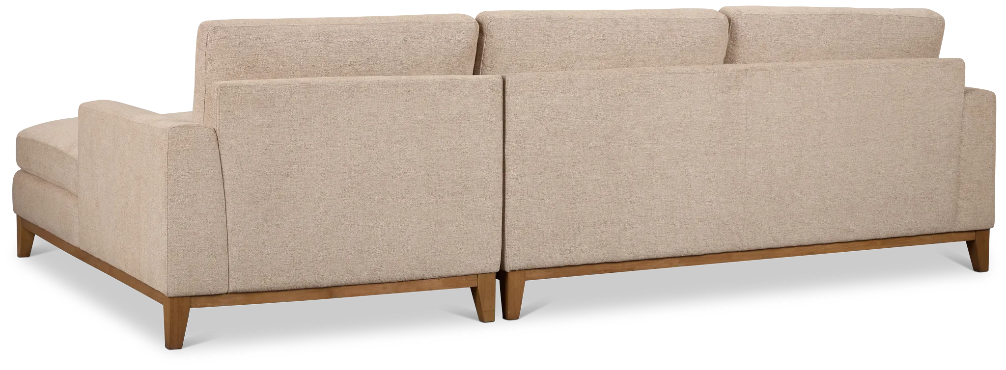 Maisie Light Brown Fabric Right Chaise Sectional