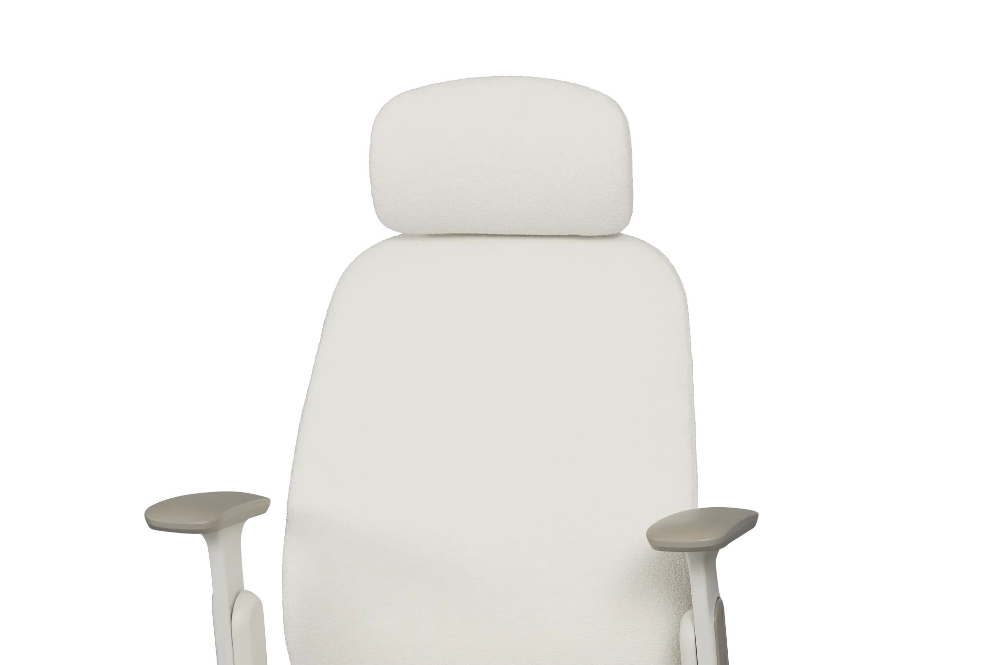 Nora White Upholstered Desk Chair