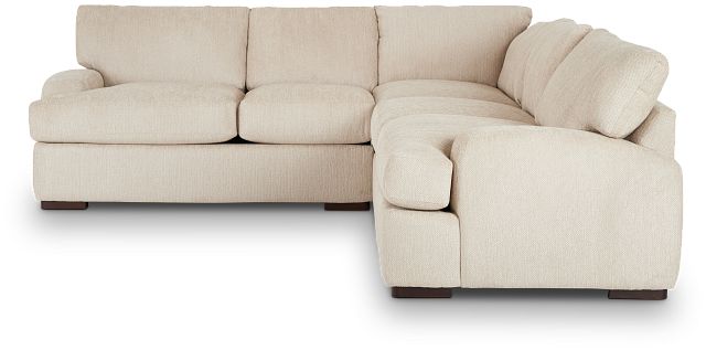 Alpha Beige Fabric Small Two-arm Sectional (2)