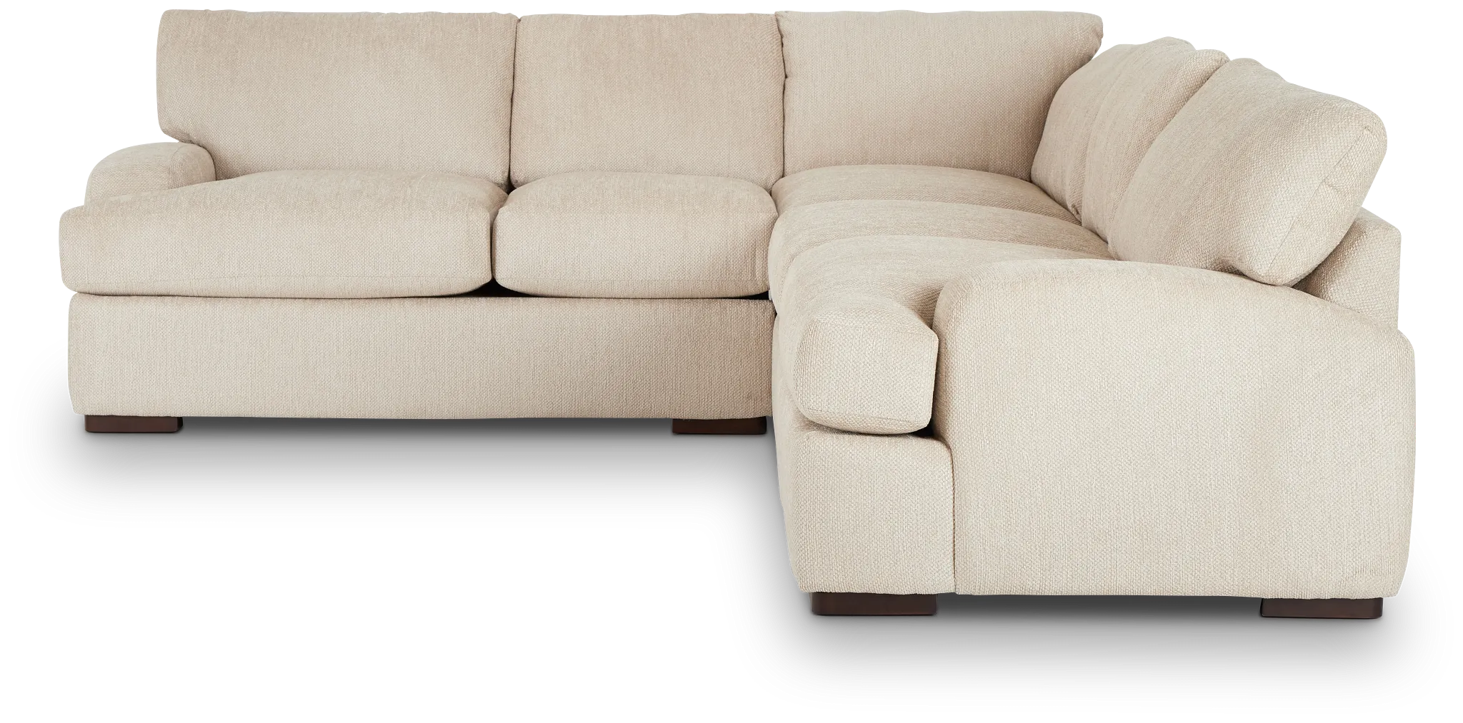 Alpha Beige Fabric Small Two-arm Sectional