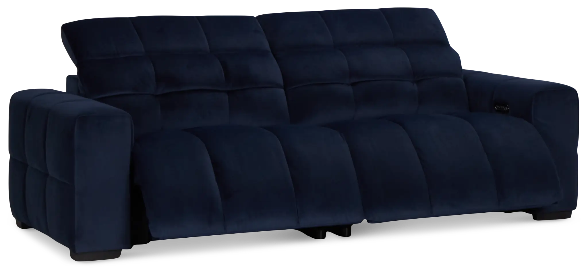 Gemma Navy Velvet Power Reclining Sofa Gemma Navy Velvet Power Reclining Sofa