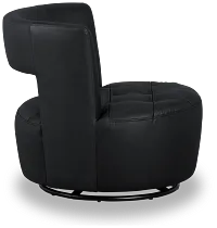Zion Black Micro Swivel Accent Chair