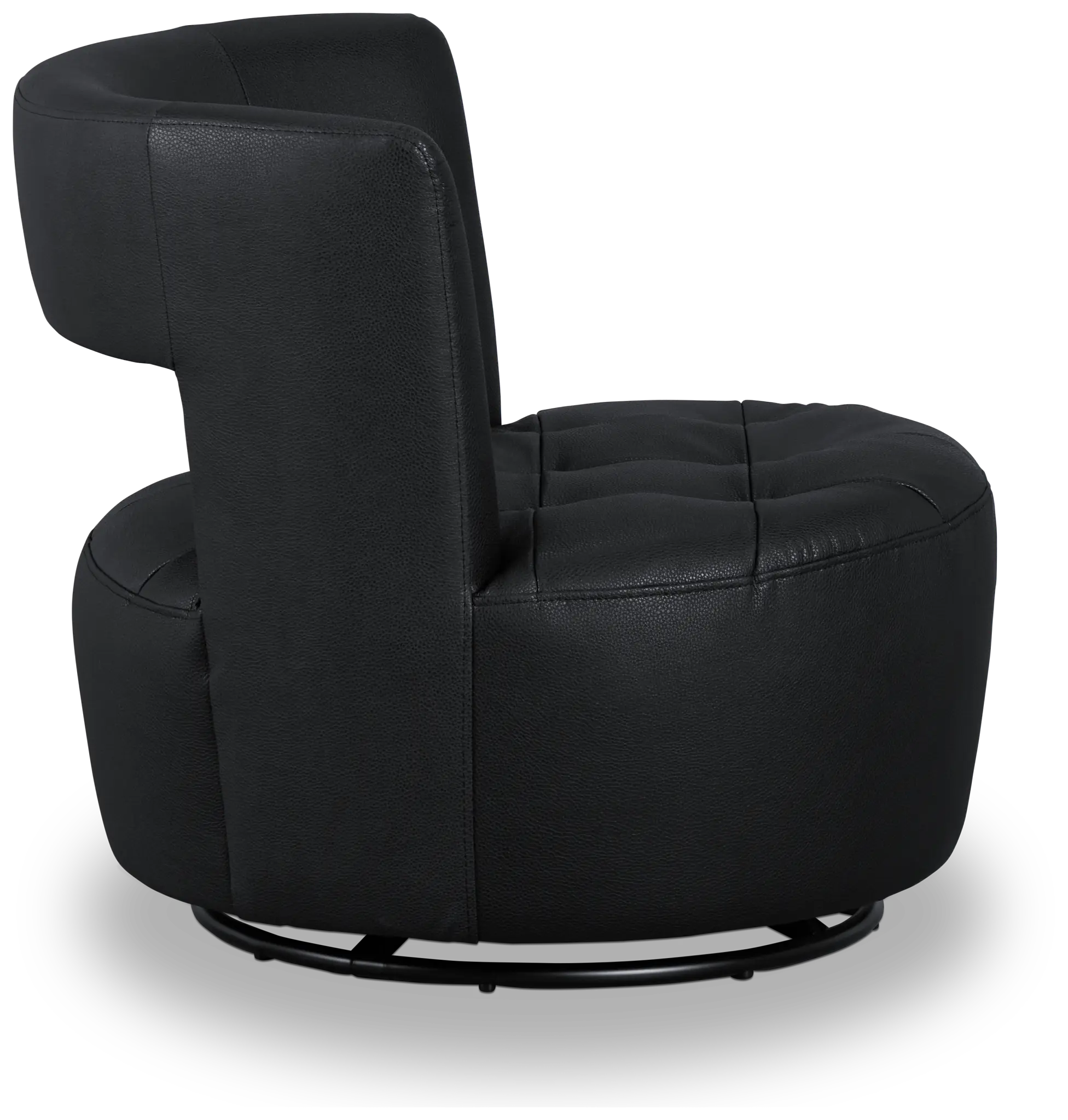 Zion Black Micro Swivel Accent Chair Zion Black Micro Swivel Accent Chair