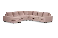 Edgewater Joya Light Pink Large Left Chaise Sectional