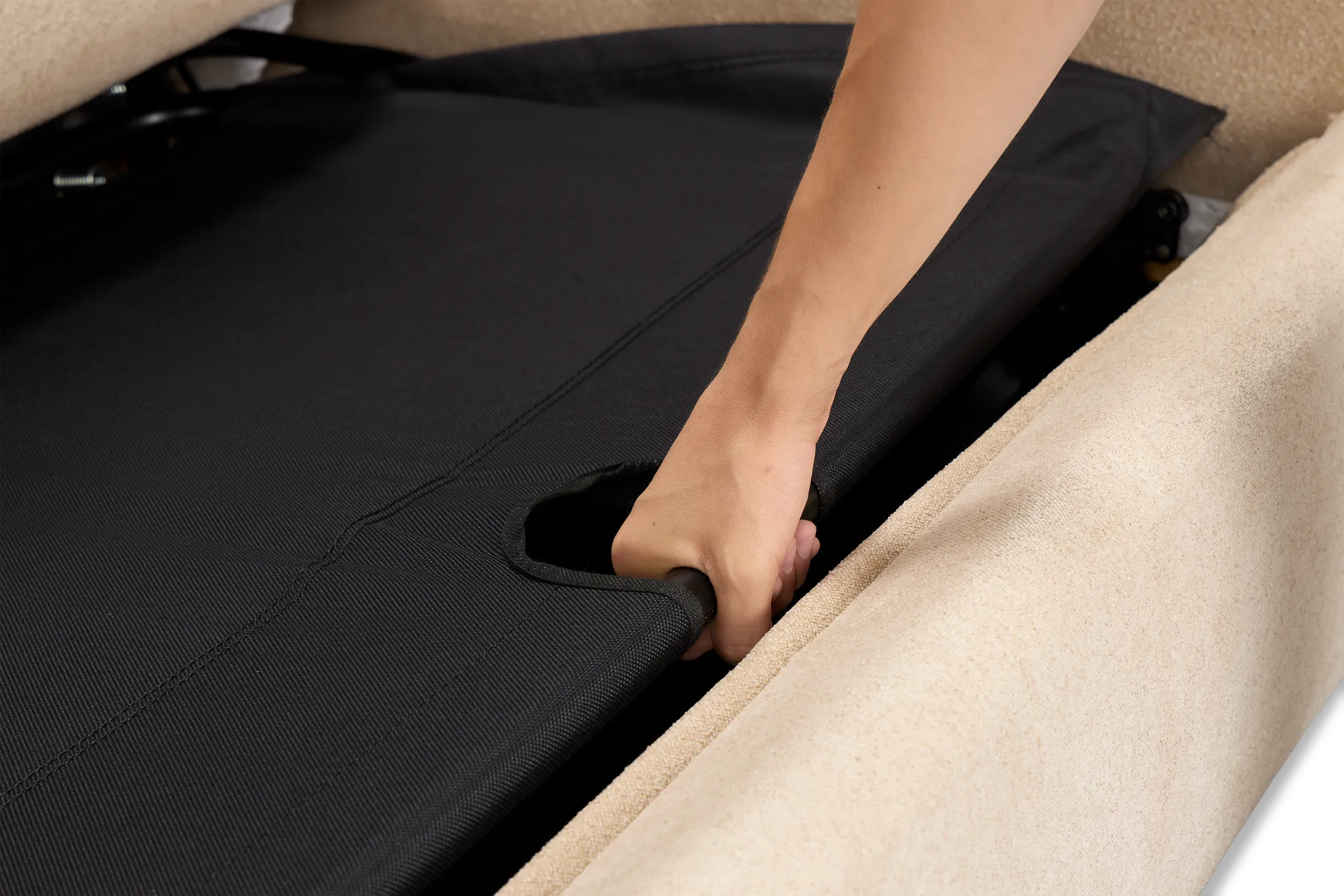 Siesta Elite Taupe Fabric Memory Foam Sleeper