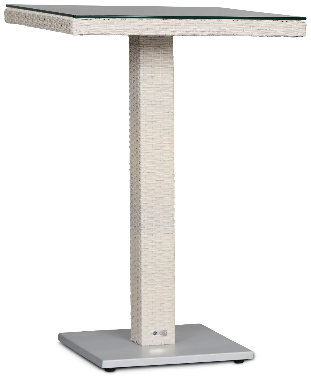 Bahia White 27" Square Table