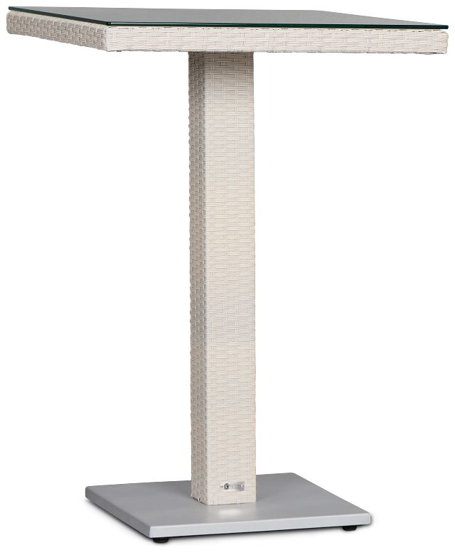 Bahia White 27" Square Table