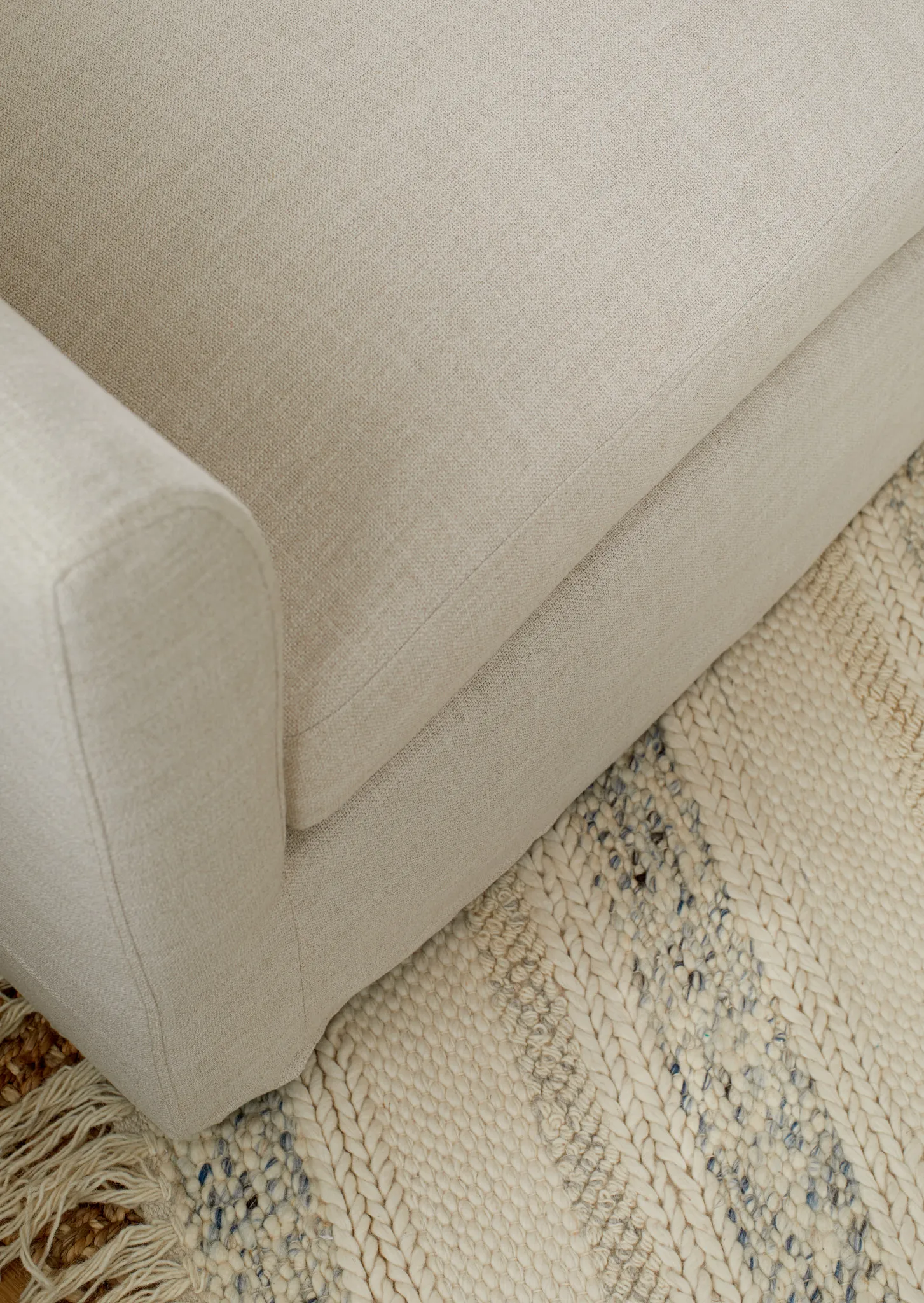 Willow 102" Light Beige Fabric Sofa