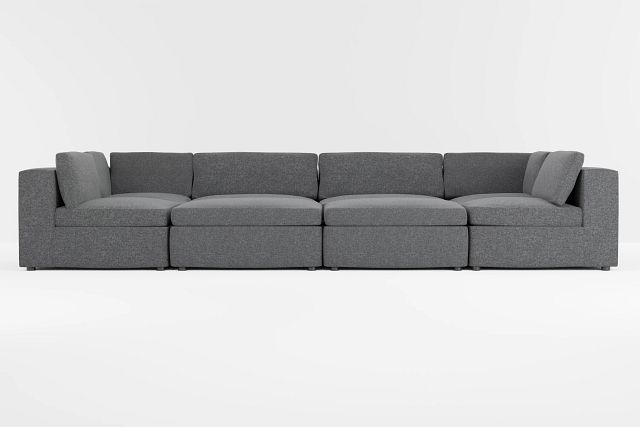 Destin Delray Dark Gray Fabric 8-piece Pit Sectional