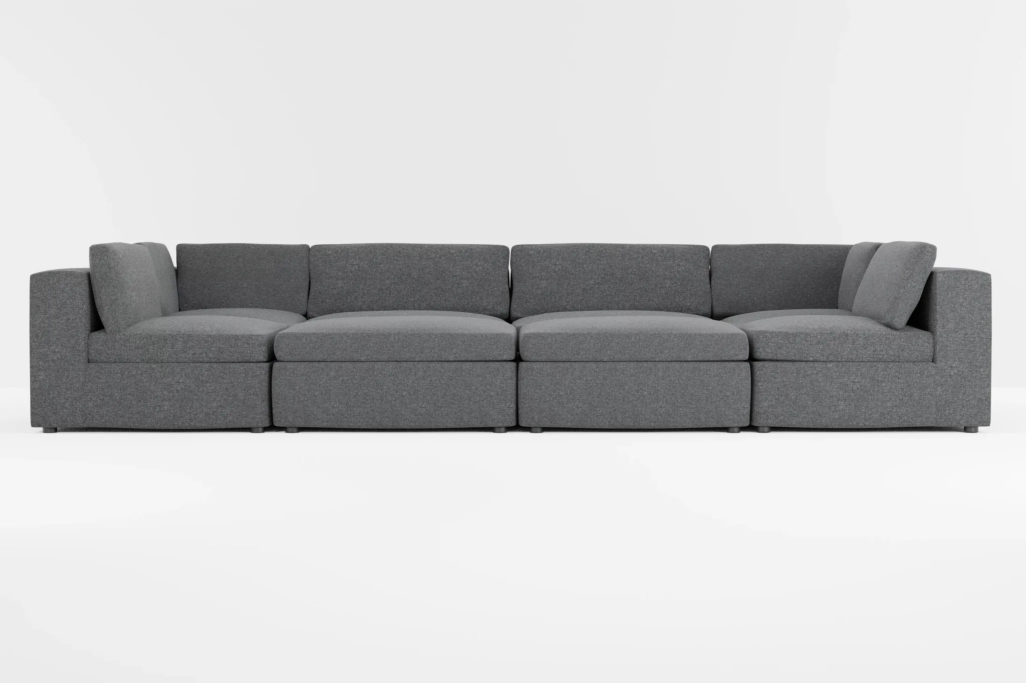 Destin Delray Dark Gray Fabric 8-piece Pit Sectional