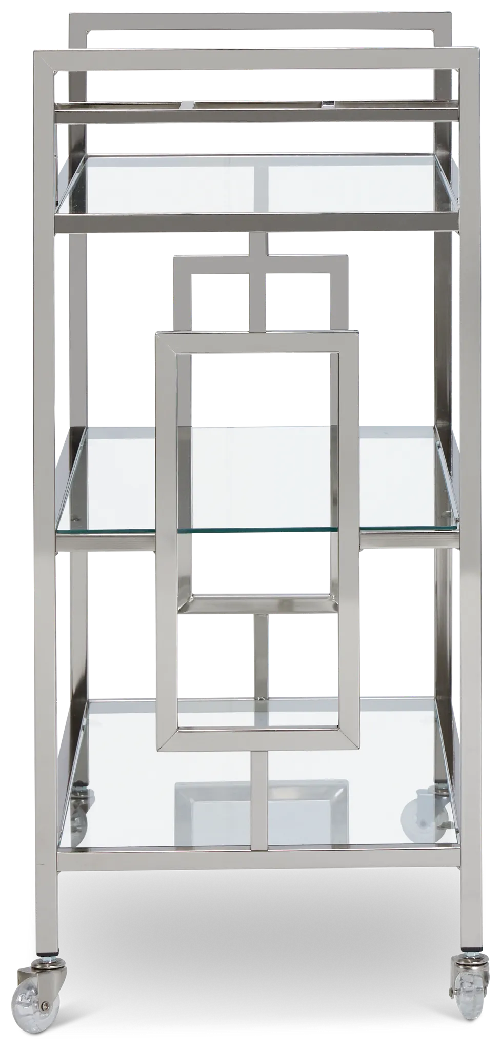 Ezra Silver Chrome Bar Cart