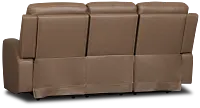 Belmont Dark Brown Lthr/vinyl Power Reclining Sofa