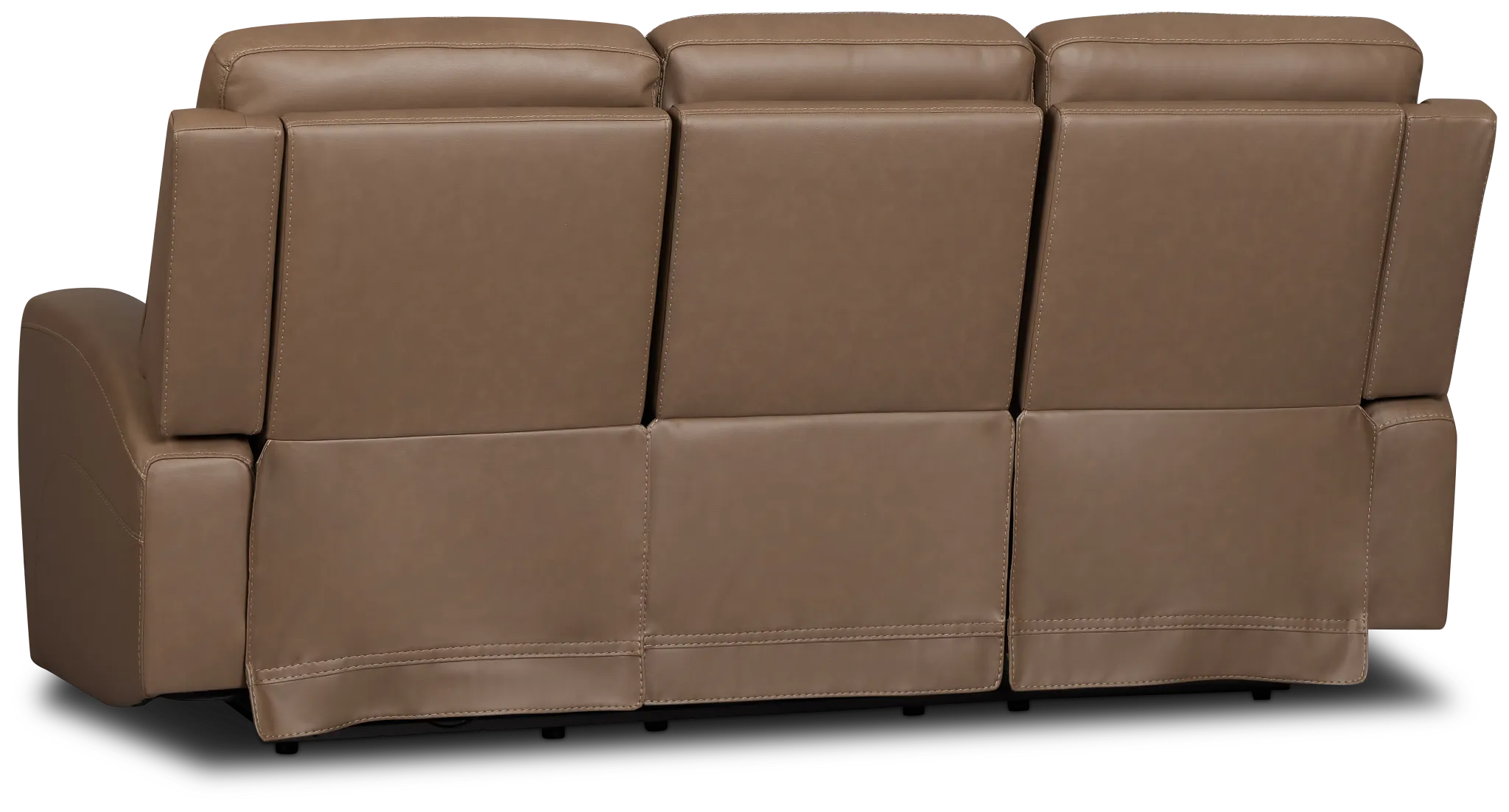 Belmont Dark Brown Lthr/vinyl Power Reclining Sofa