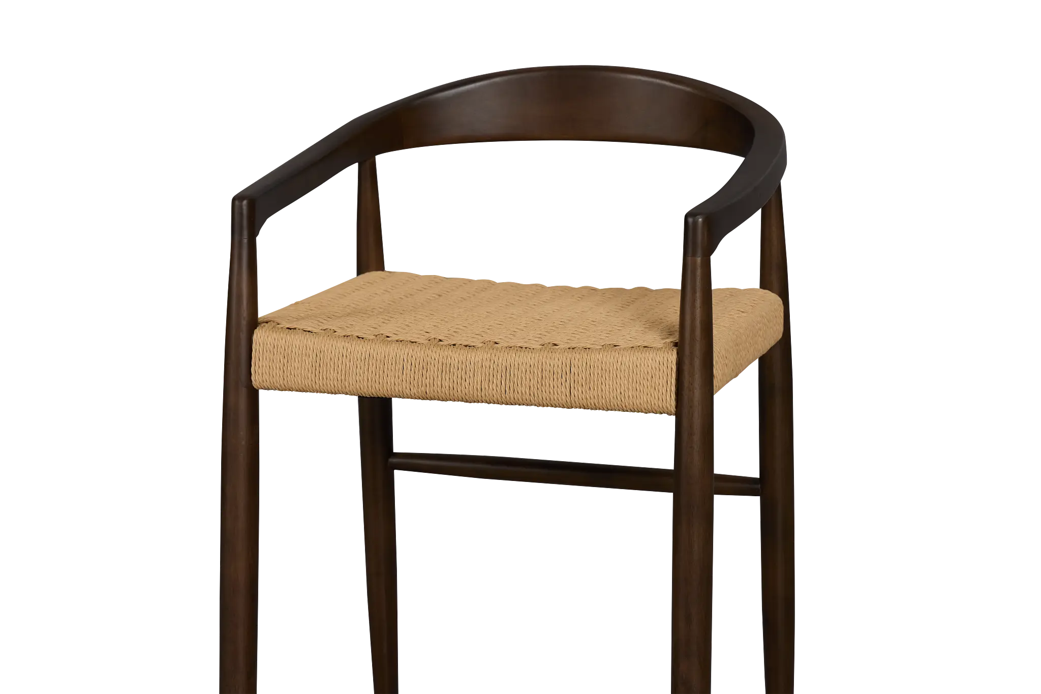 Santorini Dark Tone Curved 24" Woven Barstool Santorini Dark Tone Curved 24" Woven Barstool