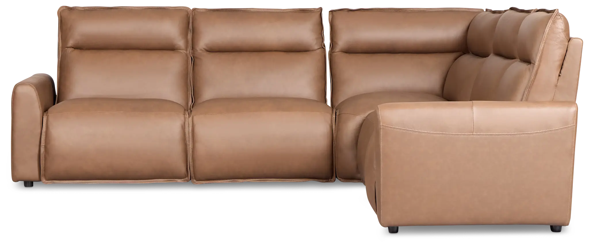 Edison Dark Brown Leather/vinyl Small Dual Power Reclining 2-arm Sectional Edison Dark Brown Leather/vinyl Small Dual Power Reclining 2-arm Sectional