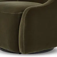 Four Hands Lenin Dark Green Velvet Swivel Accent Chair