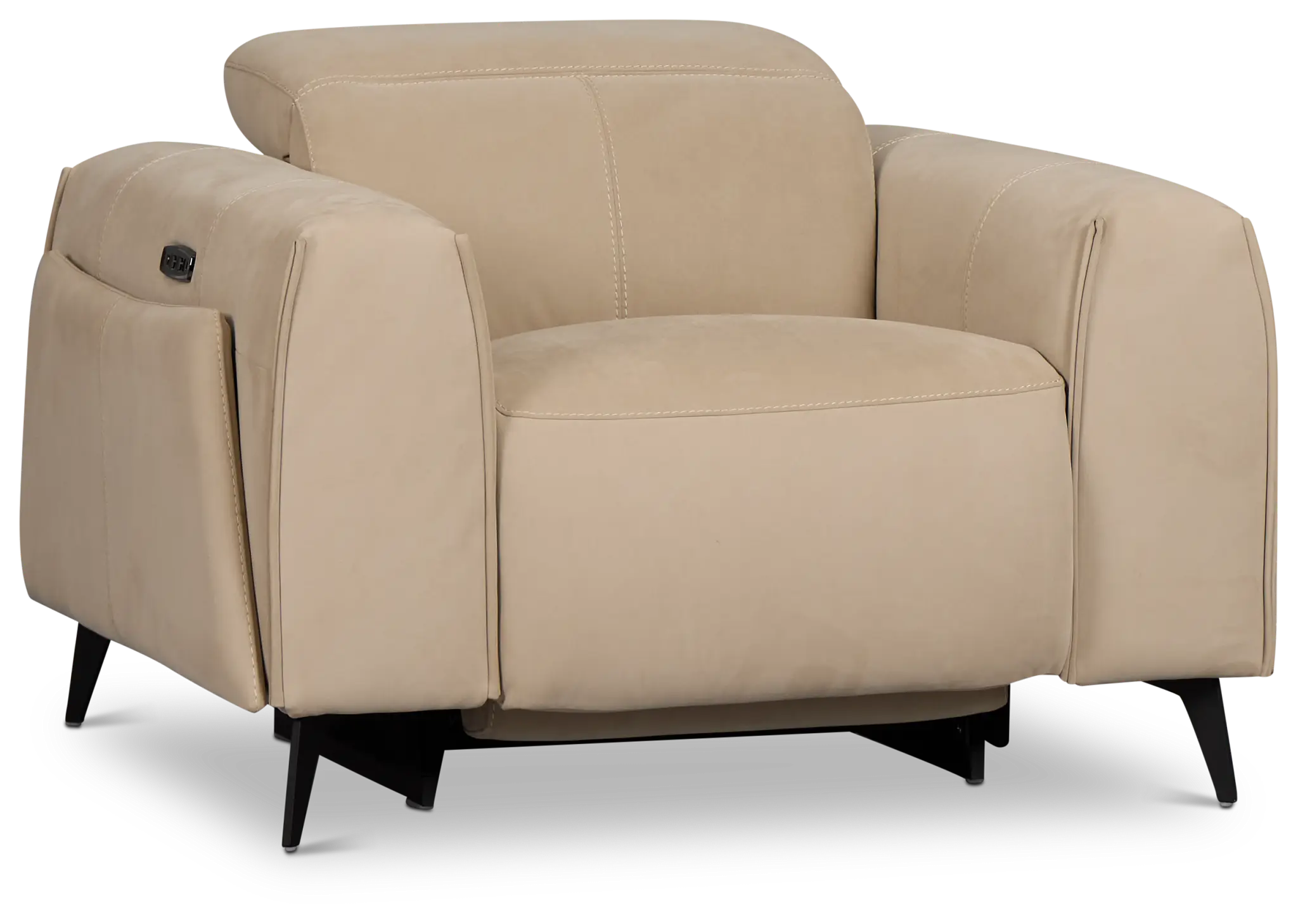 Reyna Beige Micro Power Recliner Reyna Beige Micro Power Recliner