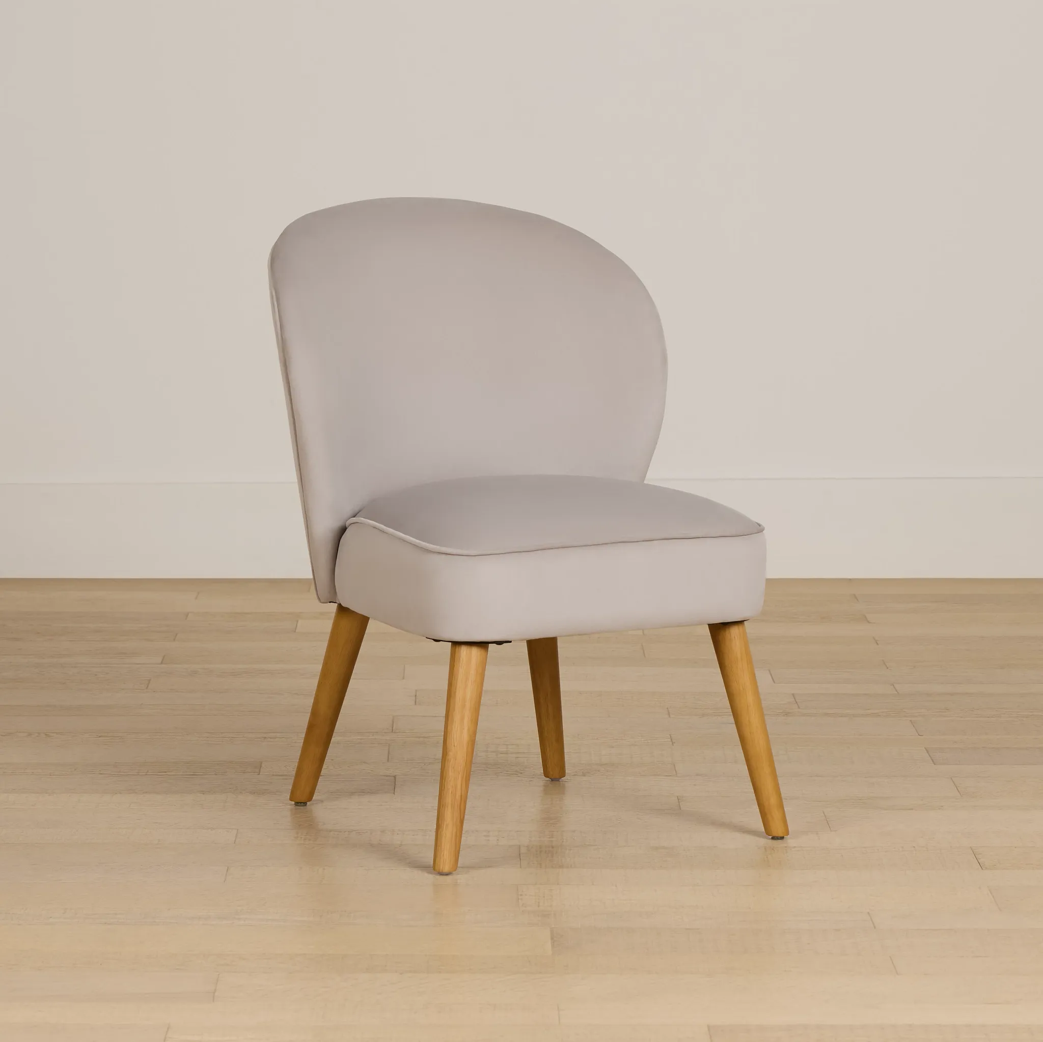 Kate Light Gray Velvet Accent Chair