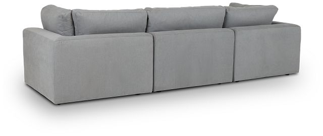 Grant Light Gray Fabric 3 Piece Modular Sofa